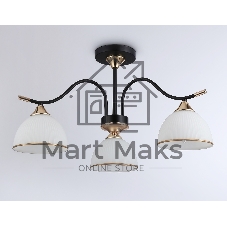 Светильник Ambrella light TR3161/3 BK/FGD черный/золото E27/3 max 60W D580*300
