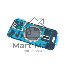 Задняя крышка (стекло) для iPhone 15 (A3090) в сборе со стеклом камеры голубая