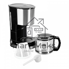 Кофеварка капельная Redmond RCM-M1507 черный/серебристый, исп. кофе - молотый, 0.6 л, 600 Вт