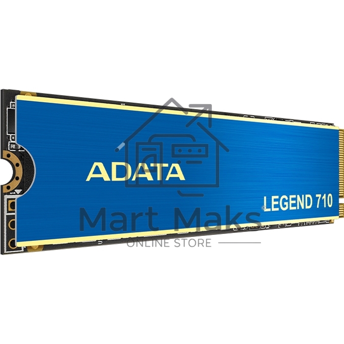 Накопитель SSD ADATA LEGEND 710, 2Tb, PCIe 3.0 x4, M.2 2280, NVMe, R/W 2400/1800, с радиатором
