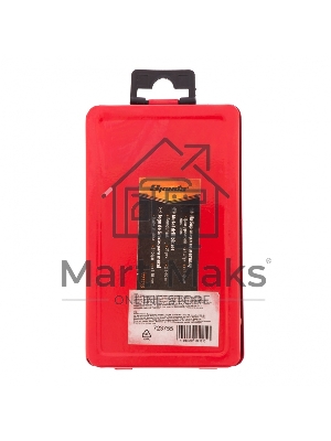 Набор сверл по металлу, 1-10 мм (через 0,5 мм, 3,2, 4,8 мм), HSS, 21шт, мет.бокс, цилин.хв. Sparta