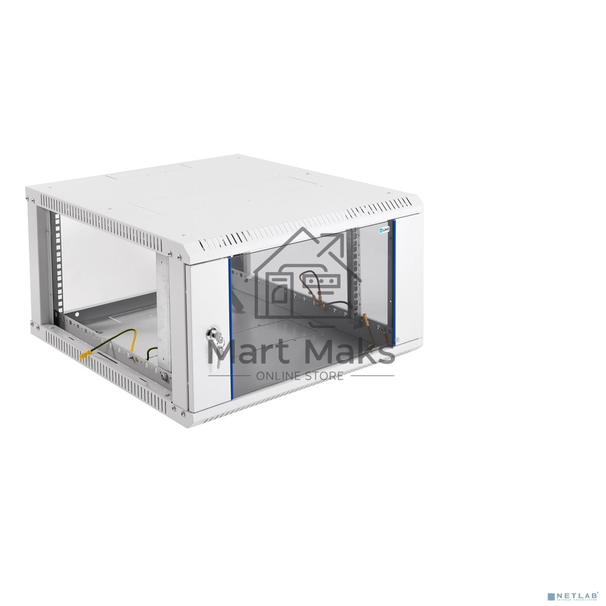 Шкаф телекоммуникационный настенный разборный 6U (600 x 650) дверь стекло