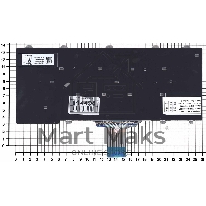 Клавиатура для ноутбука Dell E5250 E7250 черная без подсветки