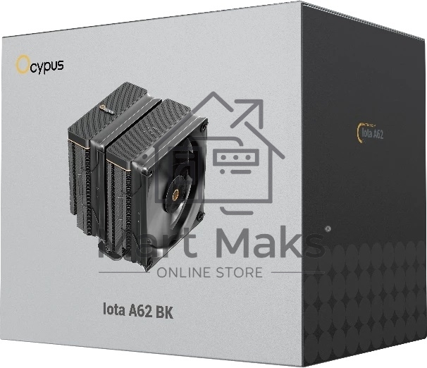 Кулер Ocypus Iota A62 BK Iota-A62-BK черный 120мм алюминий+медь 2000rpm 29db 4-pin 260W 158мм