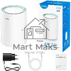 Бесшовный Mesh роутер Cudy M1500 (M1500(1-PACK)) AX1500 10/100/1000BASE-TX