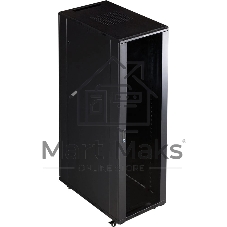 Шкаф серверный Lanmaster (TWT-CBB-32U-6X10-G1) напольный 32U 600x1000мм пер.дв.стекл задн.дв.двуст. 2 бок.пан. 800кг черный