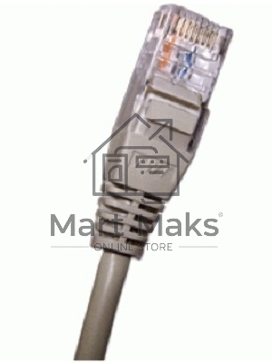 Патч-корд 2-х парный TWT UTP кат.5e, с заливными колпачками, 1.0 м, серый