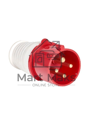 Вилка эл. каб. 32А 3P+РЕ 380В IP44 (024) EKF ps-024-32-380