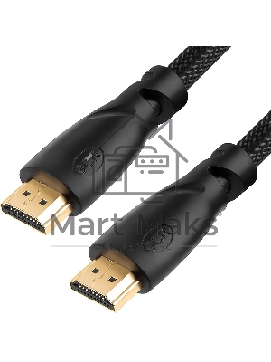 Кабель Greenconnect 1.5m HDMI версия 2.0, HDR 4:2:2, Ultra HD, 4K 60 fps 60Hz/5K*30Hz, 3D, AUDIO, 18.0 Gbит/с, 28/28 AWG, OD7.3мм, тройной экран, черный нейлон, GCR-HM811-1.5m GreenconnectКабель 1.5m HDMI версия 2.0, HDR 4:2:2, Ultra HD, 4K 60 fps 60Hz/5K