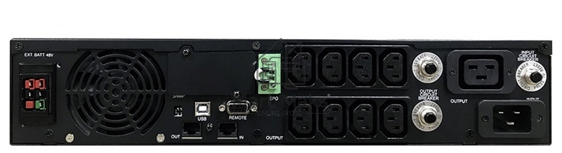 Источник бесперебойного питания Powercom Smart King RT SRT-2000A LCD 1800Вт 2000ВА черный