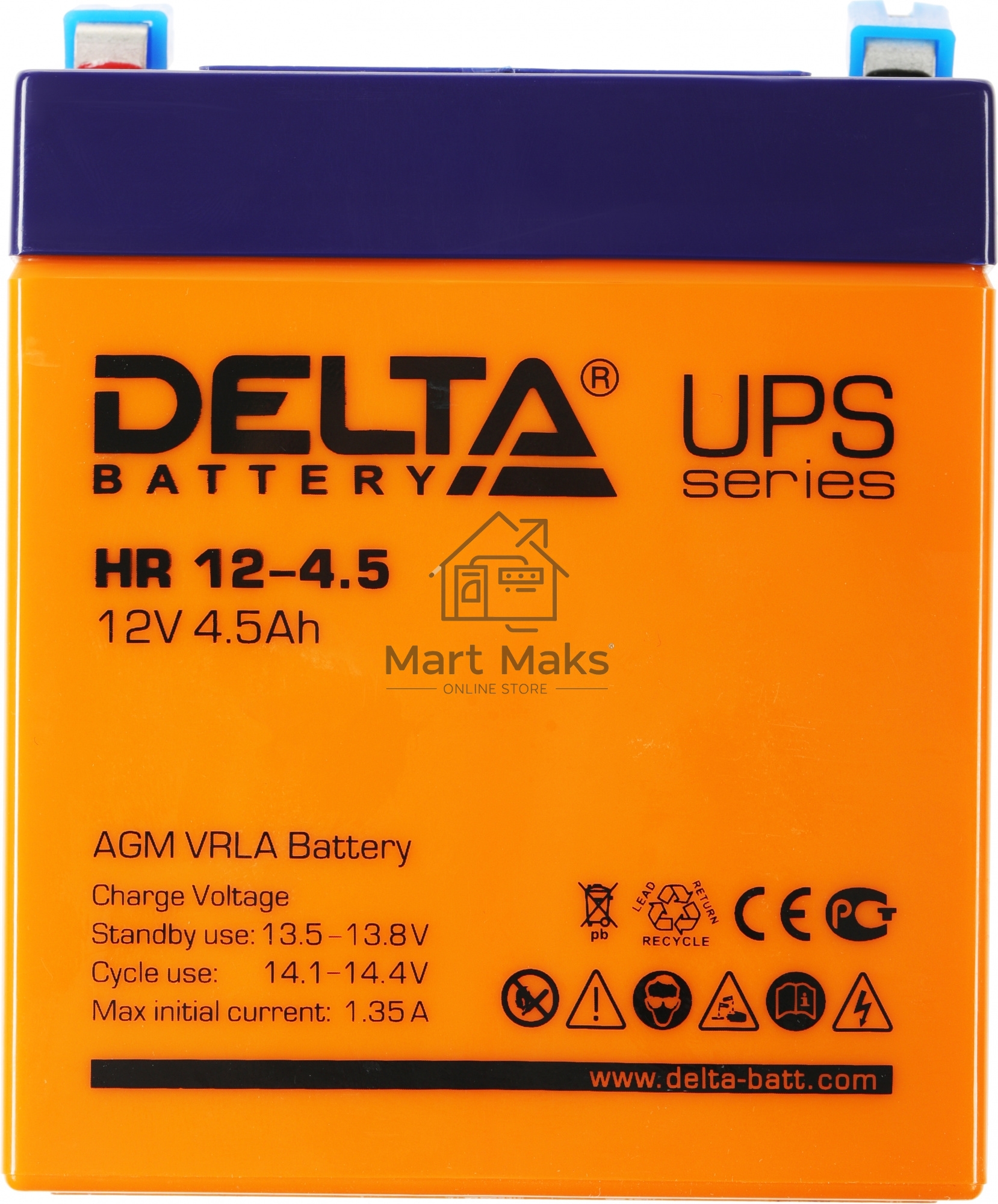 Батарея Delta HR 12-4.5 (12V, 4.5Ah)