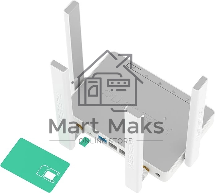 Роутер беспроводной Keenetic Runner 4G (KN-2212) с модемом 4G, Mesh Wi-Fi N300 и 4-портовым Smart-коммутатором