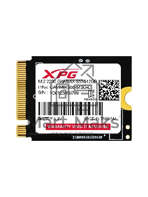 Накопитель SSD NVMe ADATA XPG GAMMIX S55, 512Gb, PCIe 4.0 x4, 2230, R/W 5000/3000 Мбайт/сек