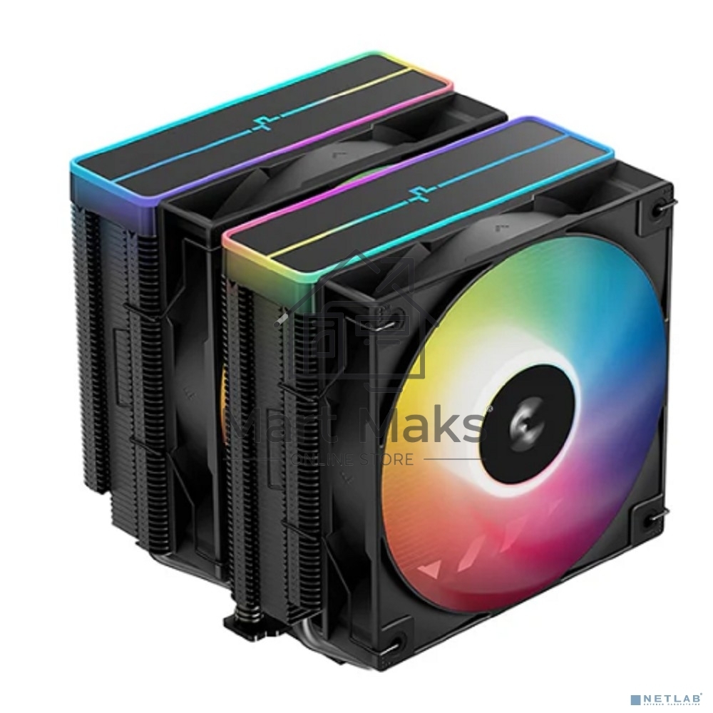 Кулер для процессора DEEPCOOL AG620 BK ARGB V2 черный 120мм алюминий+медь 1850rpm 29.4db 4-pin 260W 157мм