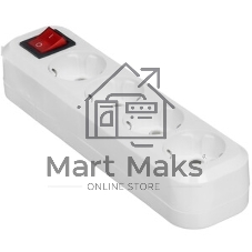 Удлинитель Smartbuy (SBE-16-4-02-ZS) 4 гнз х 2,0 м (16А/3.5 кВт, ПВС 3х1.0)