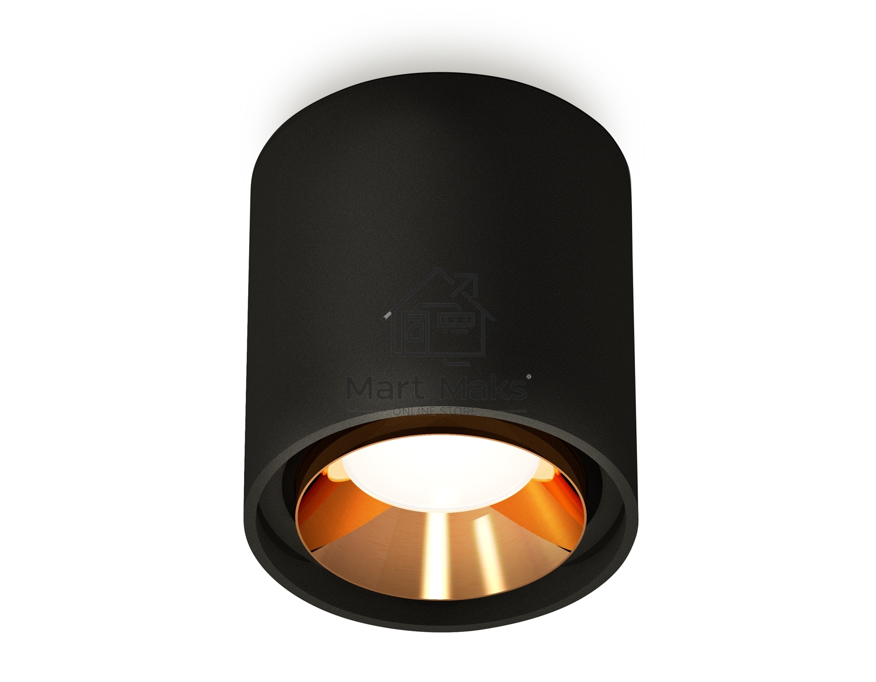 Светильник Ambrella Light XS7723004 SBK/PYG черный песок/золото желтое полированное MR16 GU5.3 (C7723, N7034)