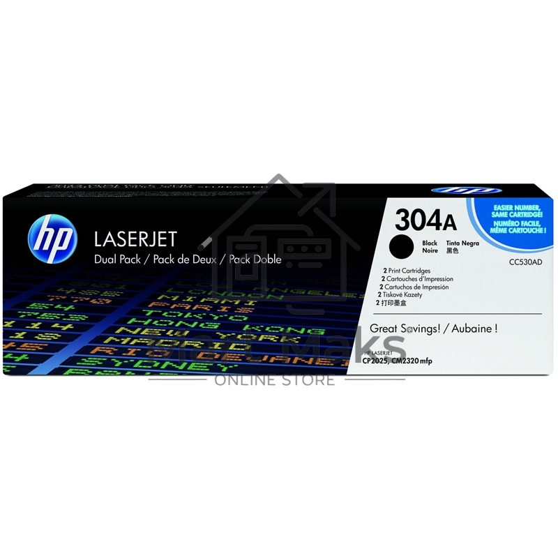 Картридж лазерный двойная упаковка HP CC530AD черный LJ CP2025/CM2320