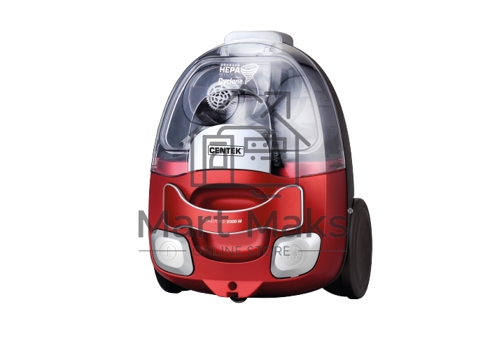 Пылесос Centek CT-2535 красный/черный, 350/2000 Вт, уборка сухая, пылесборник контейнер, 1,5 л