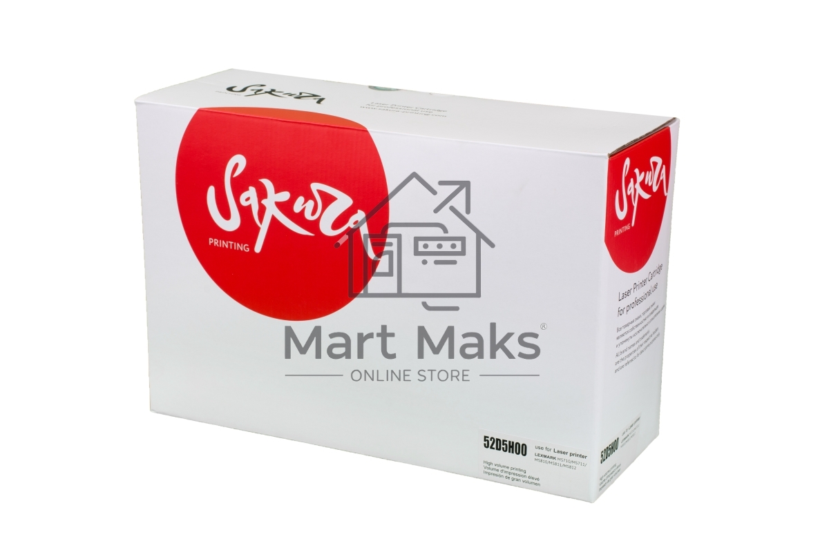 Картридж Sakura 52D5H00 для Lexmark MS710/711/810/811/812, черный, 25 000 к.