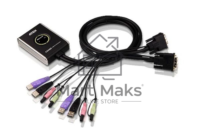 Переключатель ATEN CS682(-AT) 2-х-портовый USB 2.0 DVI KVM KVM-переключатель