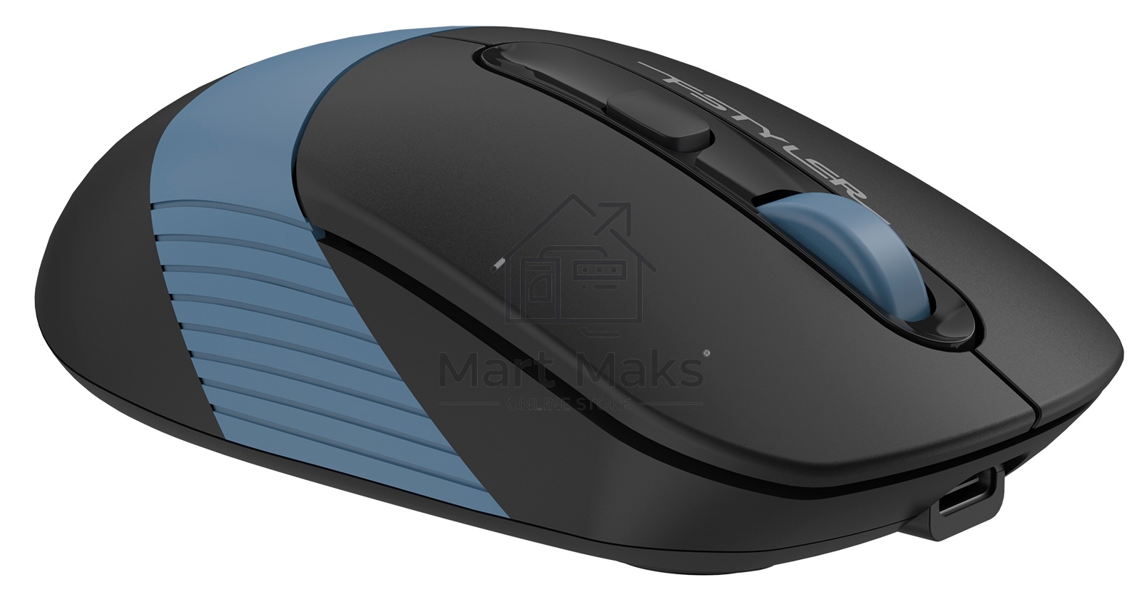 Мышь беспроводная A4Tech Fstyler FB10C черный/синий, 2000 dpi, радиоканал, Bluetooth, USB, кнопки - 4
