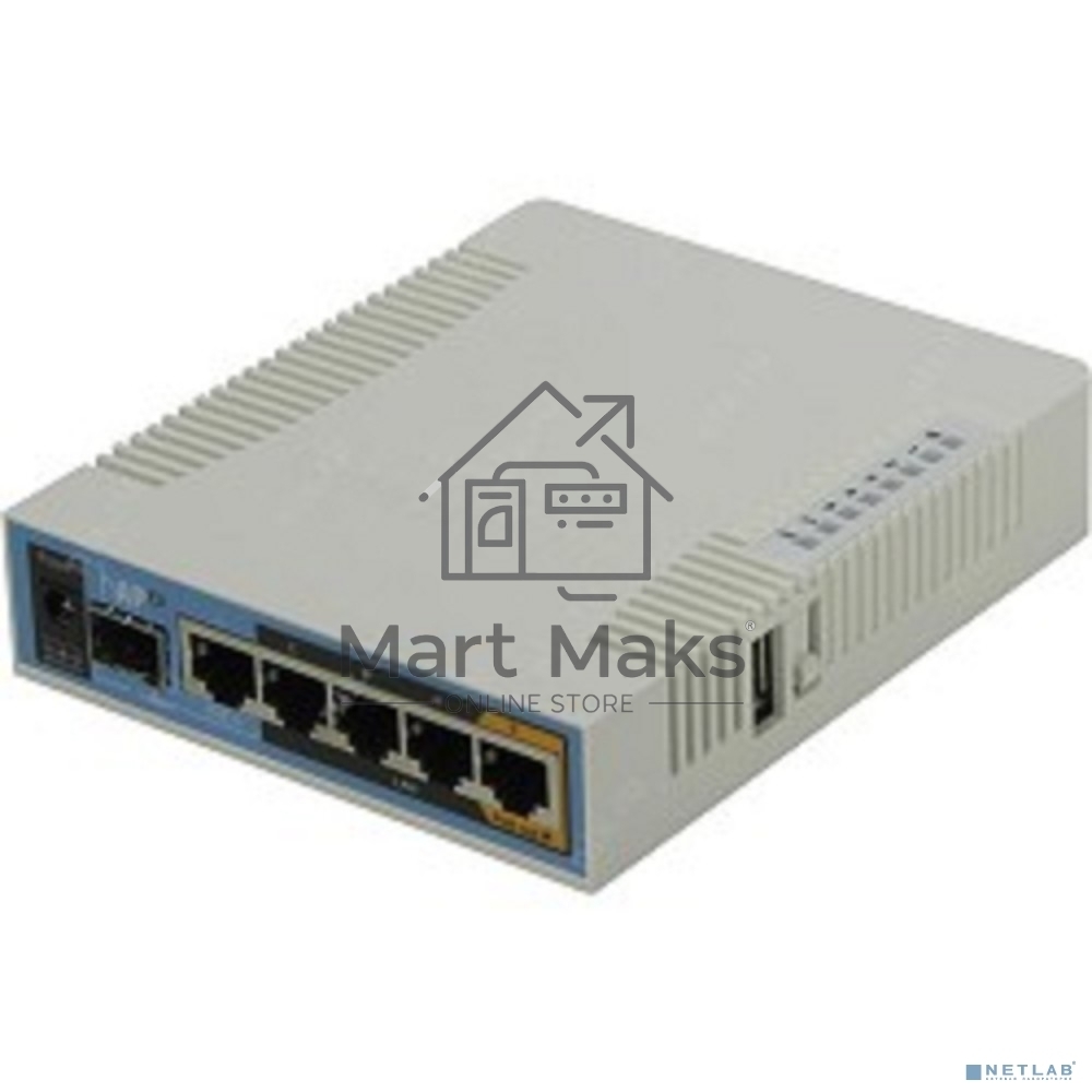 Сетевое оборудование MikroTik RB962UiGS-5HacT2HnT Роутер 2.4+5ГГц, 802.11a/b/g/n/ac, 5x Ethernet 1G, 1x SFP