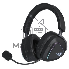 Гарнитура ASUS ROG Delta II чёрный, беспроводная + проводная, Bluetooth, подсветка