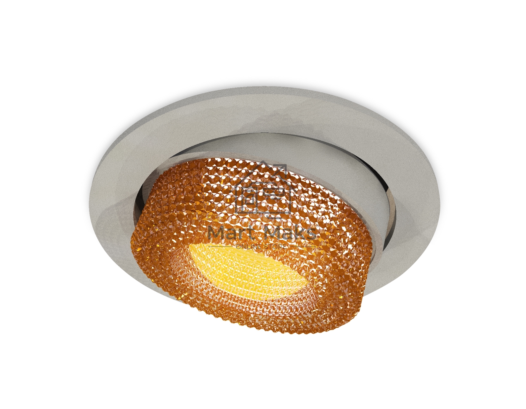 Комплект встраиваемого поворотного светильника Ambrella light XC7653064 SGR/CF серый песок/кофе MR16 GU5.3 (C7653, N7195)