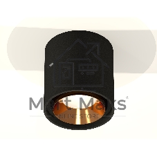 Светильник Ambrella Light XS7723004 SBK/PYG черный песок/золото желтое полированное MR16 GU5.3 (C7723, N7034)