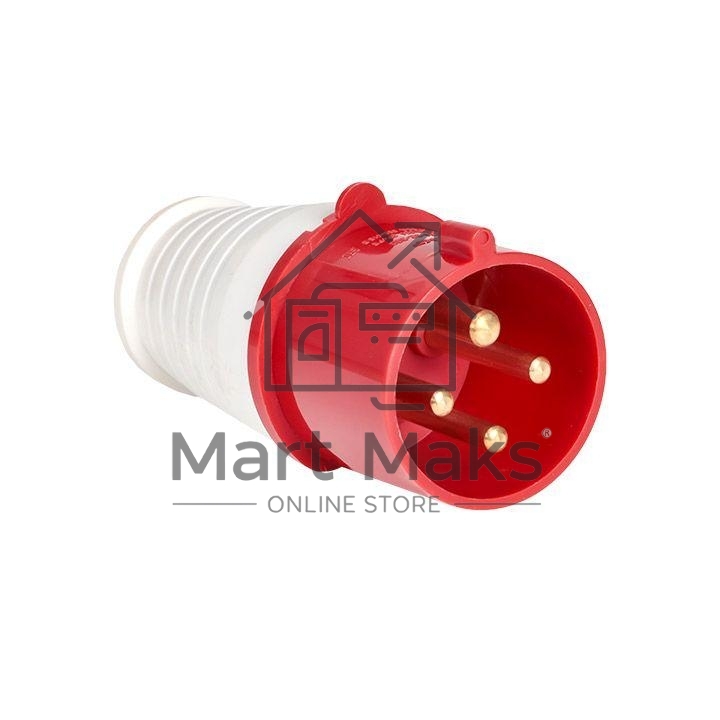 Вилка эл. каб. 16А 3P+РЕ 380В IP44 (014) EKF ps-014-16-380