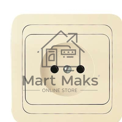 Розетка 1-м СП Mimoza 16А IP20 без заземл. крем/крем Makel 25022