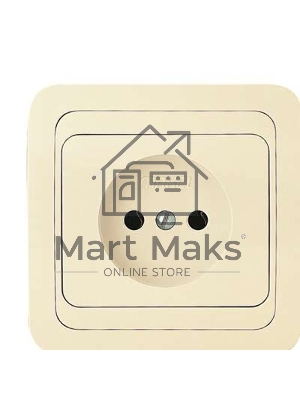Розетка 1-м СП Mimoza 16А IP20 без заземл. крем/крем Makel 25022