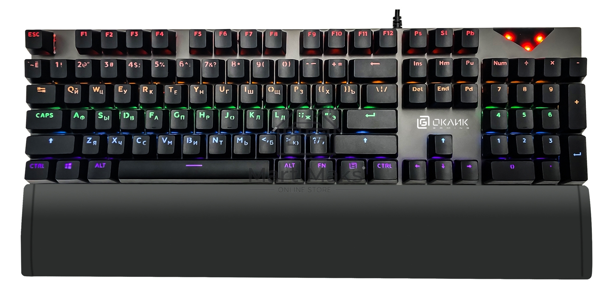 Клавиатура Оклик 935G RAGNAR механическая черный USB Multimedia for gamer LED