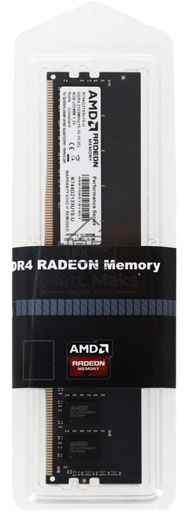 Оперативная память AMD Radeon R7, DDR4, 4GB (1x4 GB), 2133 MHz, CL15, DIMM