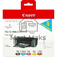 Картридж струйный CANON PGI-72 MBK/C/M/Y/R MULTIPACK (1640 стр. 13 мл) для CANON PRO-10