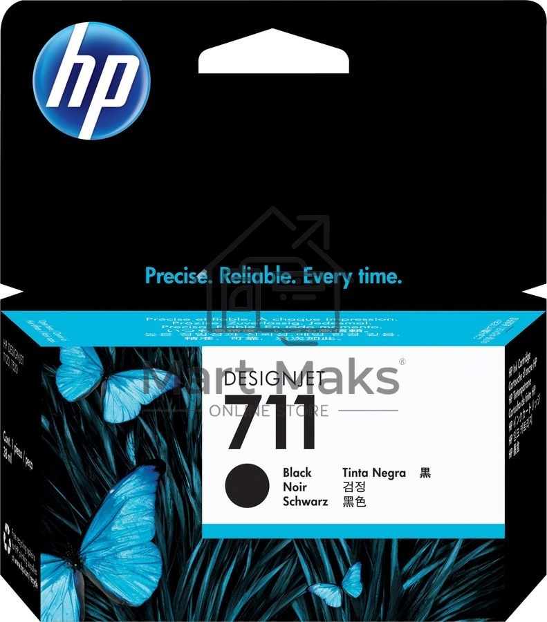 Картридж струйный HP №711 CZ129A черный для HP DJ T120/T520 (38мл)