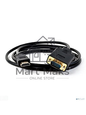 Кабель-адаптер ORIENT C702, HDMI M --> VGA 15M, 1.8 м, черный