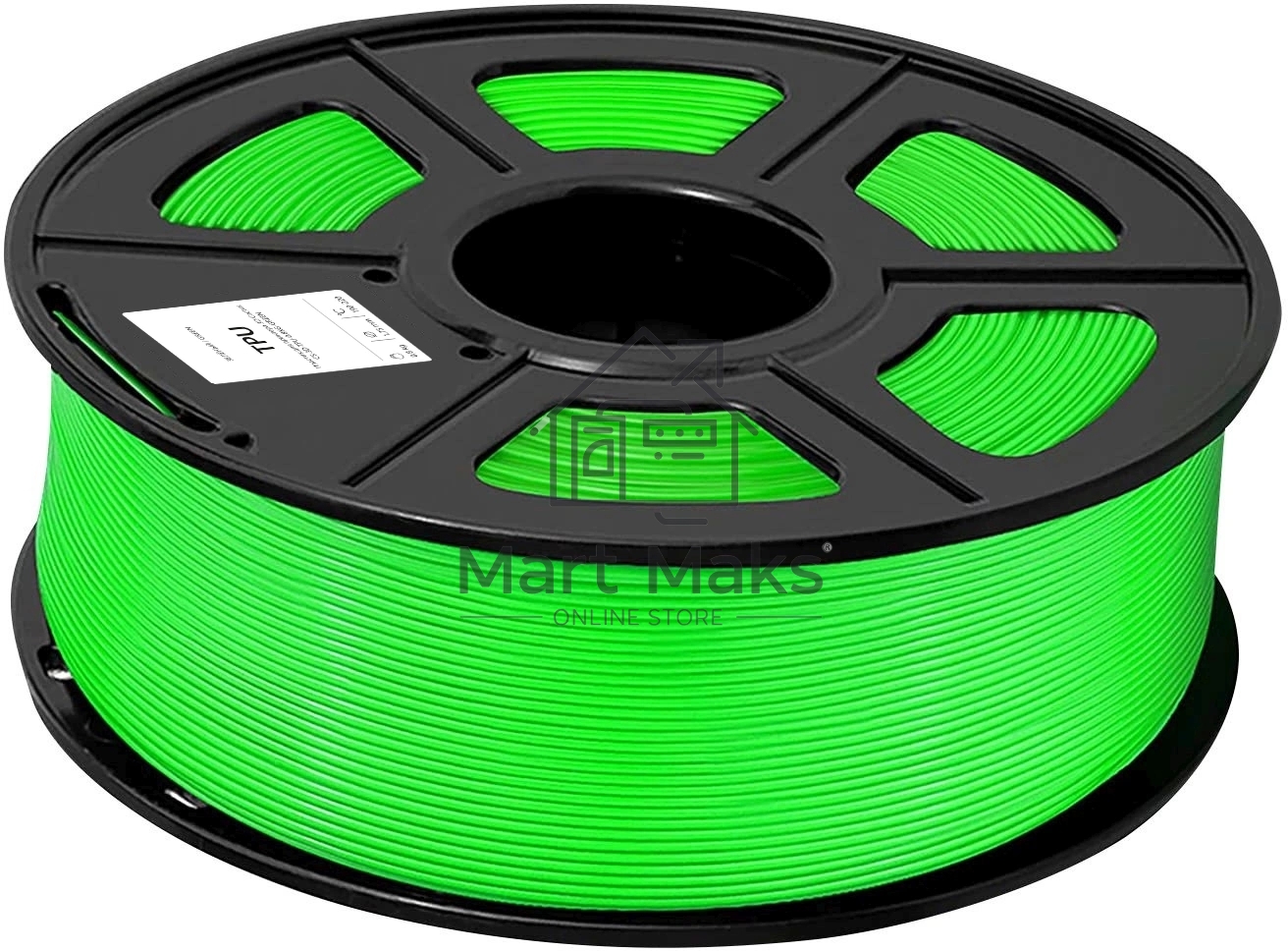 Пластик для принтера 3D Cactus CS-3D-TPU-0.8KG-GREEN TPU d1.75мм 0.8кг 1цв.