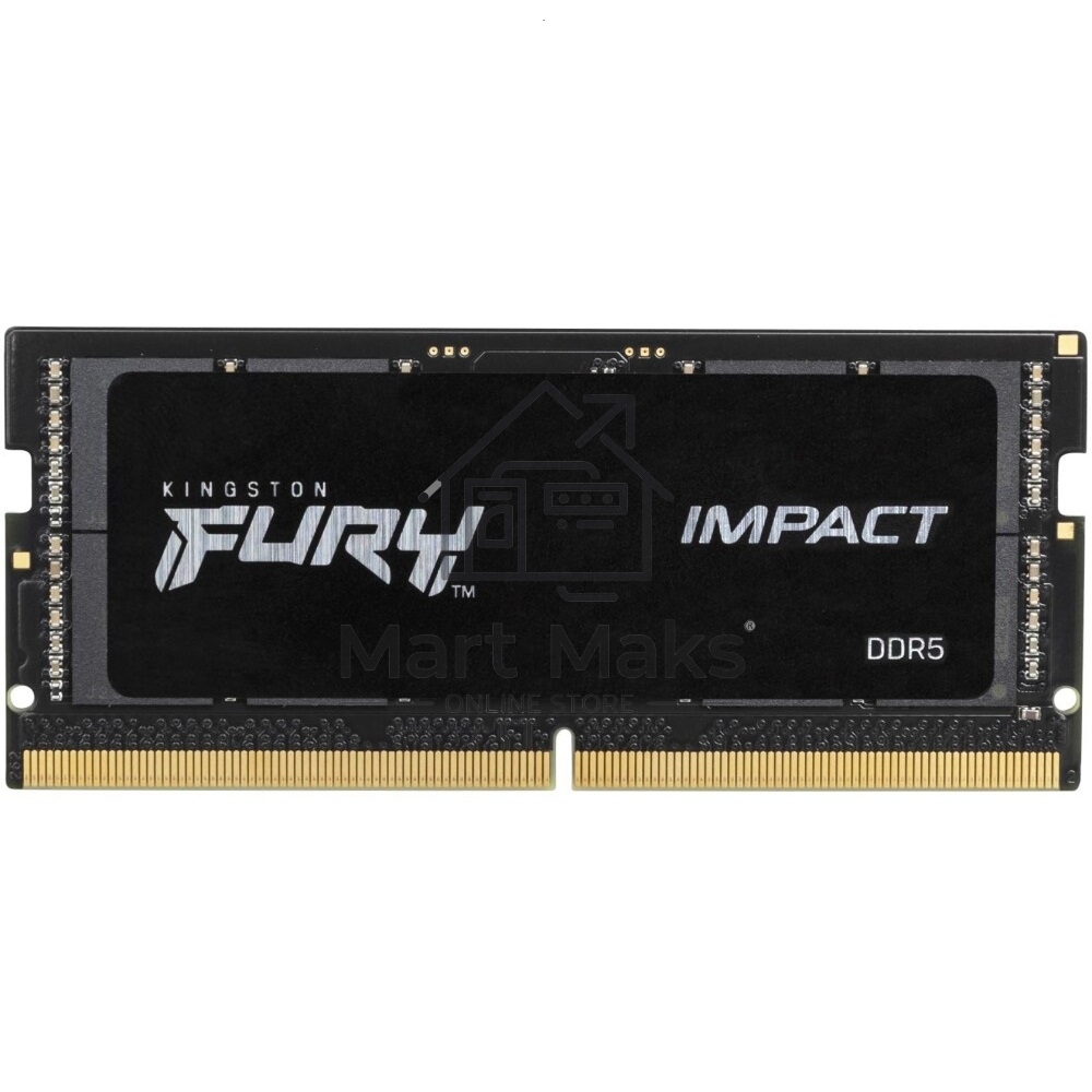 Оперативная память Kingston Fury Impact, DDR5, 32GB (1x32GB), 5600MHz, CL40, SO-DIMM