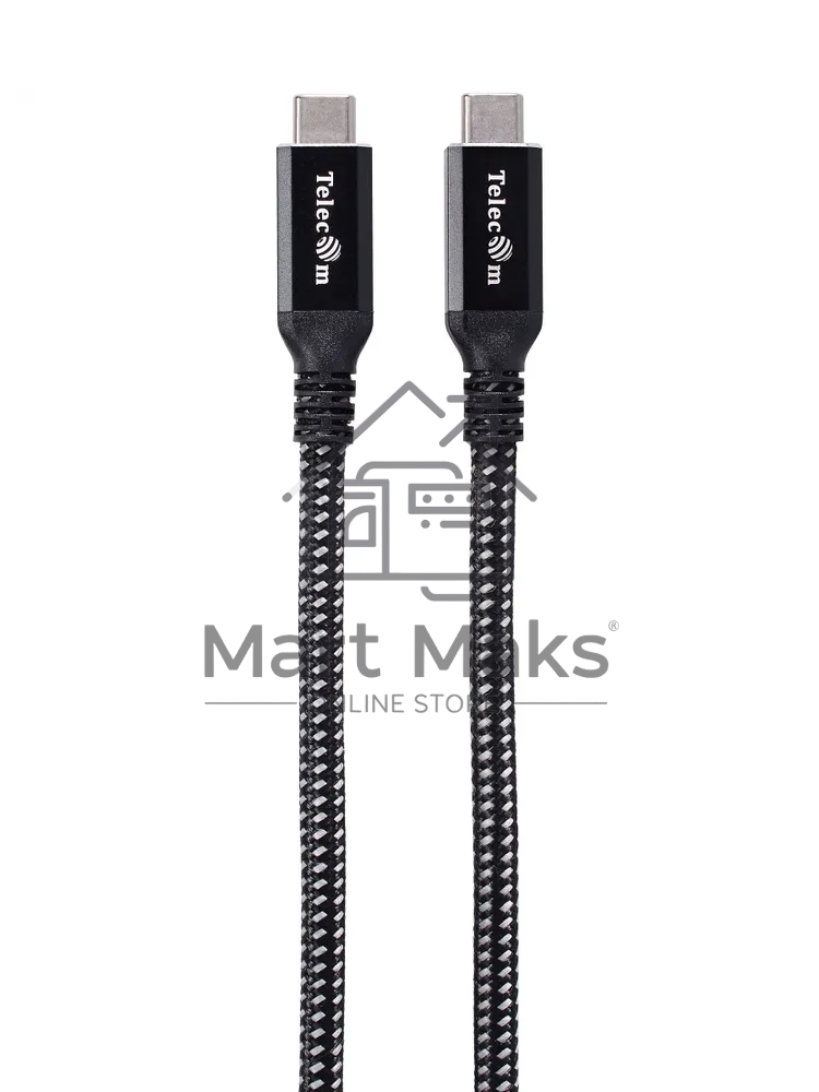 Кабель USB4 TypeCM/CM 8K@30Hz, 40Gbps, PD 240W, медь Telecom 2м TUS840-2M