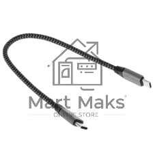 Кабель Satechi ST-U4C25M USB Type-C - USB Type-C 0.25м для зарядки и передачи данных (до 100W), серый космос