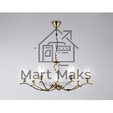 Люстра Ambrella light LH57093/7 BS/FR латунь/белый матовый E14/7 max 40W D840*790