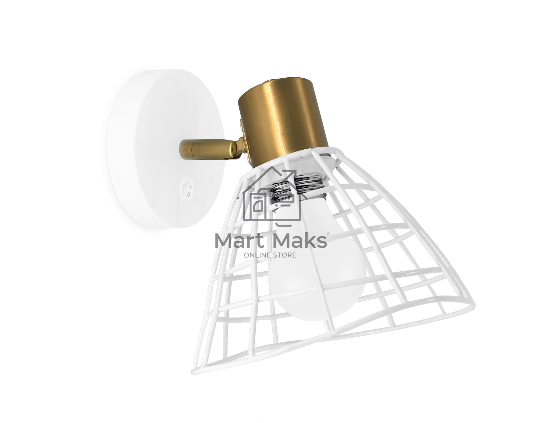 Светильник Ambrella light TR8600 WH/GD белый/золото E27 max 40W 154*145*205