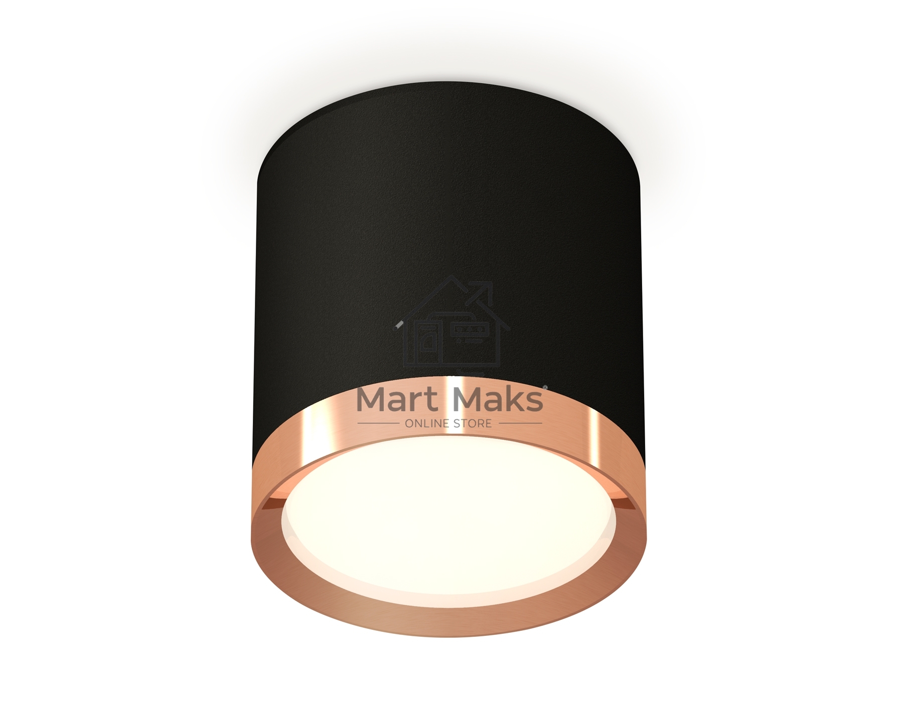 Светильник Ambrella Light XS8142005 SBK/PPG черный песок/золото розовое полированное GX53 (C8142, N8126)