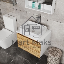Комплект для ванной, 3 предмета (Тумба Bau Dream Blackwood 60, раковина BAU Hotel 48х37, смеситель для раковины высокий Hotel Still, нержавеющая сталь)