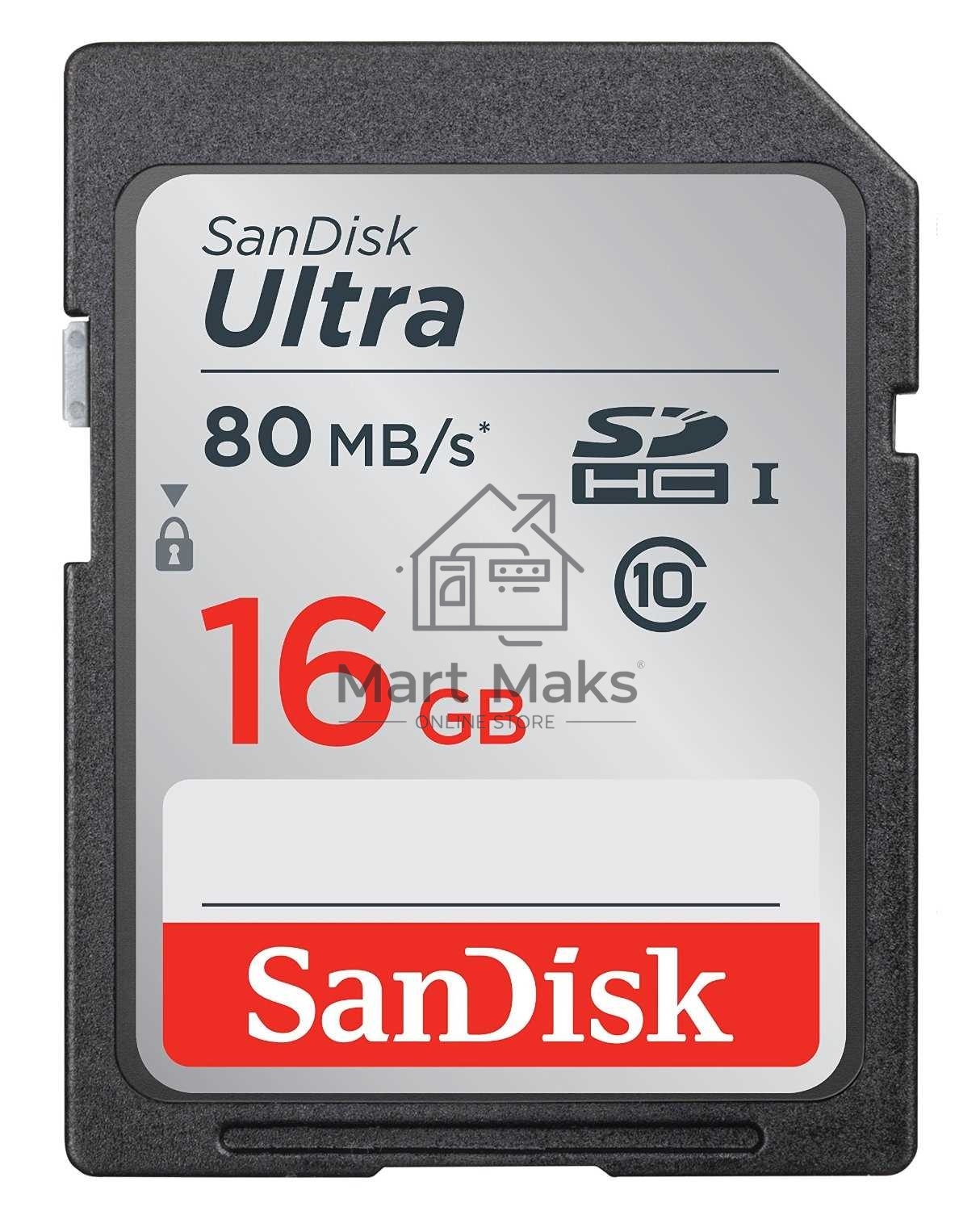Флеш карта SDHC 16Gb Class10 Sandisk SDSDUNC-016G-GN6IN Ultra 80