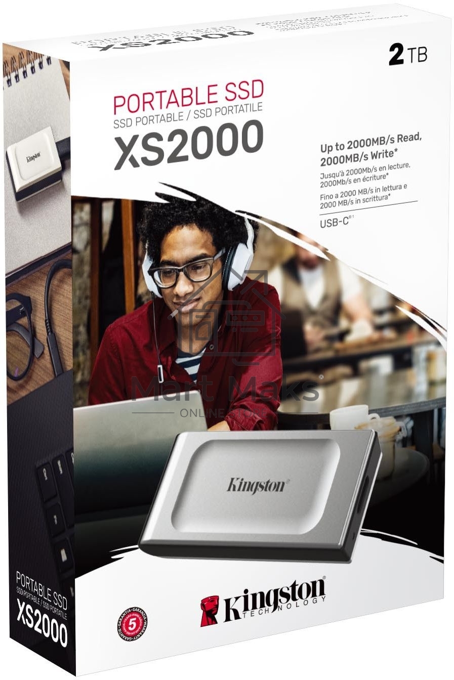 Портативный твердотельный накопитель Kingston 2TB Portable SSD XS2000