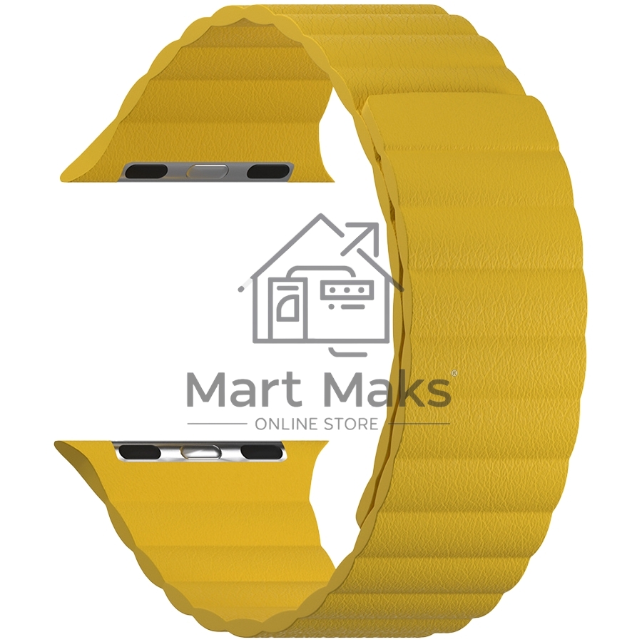 Кожаный ремешок для Apple Watch 38/40 mm LYAMBDA POLLUX DSP-24-40-YL Yellow