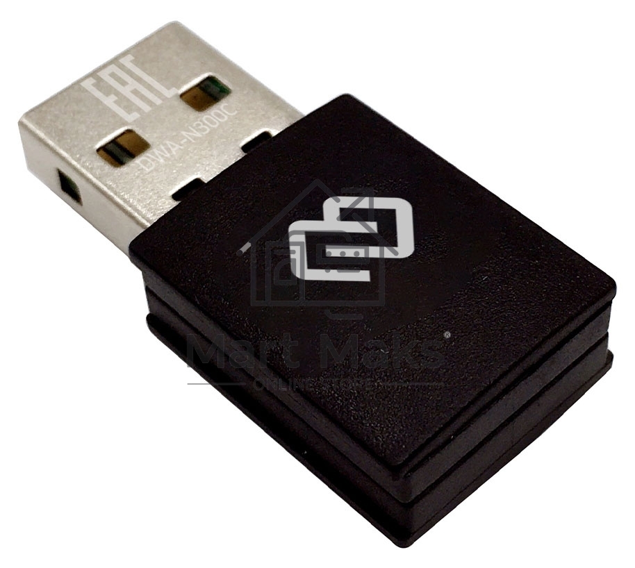 Сетевой адаптер WiFi Digma DWA-N300C N300 USB 2.0 (ант.внутр.) 1ант. (упак.:1шт)