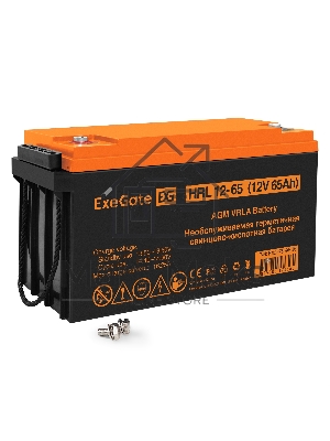 Аккумуляторная батарея ExeGate HRL 12-65 (12V 65Ah, болт М6)